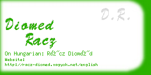 diomed racz business card
